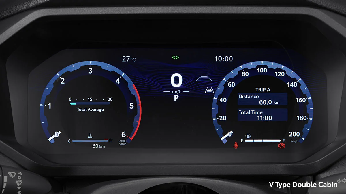 Hilux DC — 12 TFT Multi Information Display with Tire Pressure Monitoring System TPMS