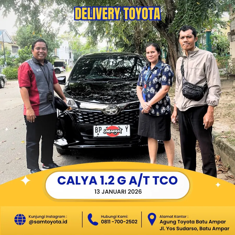 Serah terima unit Toyota Calya 1.2 bersama Bu Jusniar