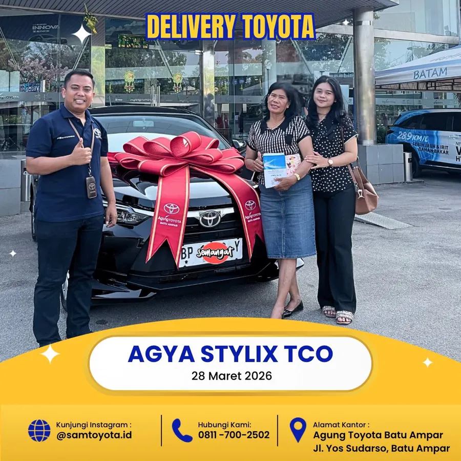 Serah terima unit Toyota Agya Stylix TCO bersama Ibu Napitupulu