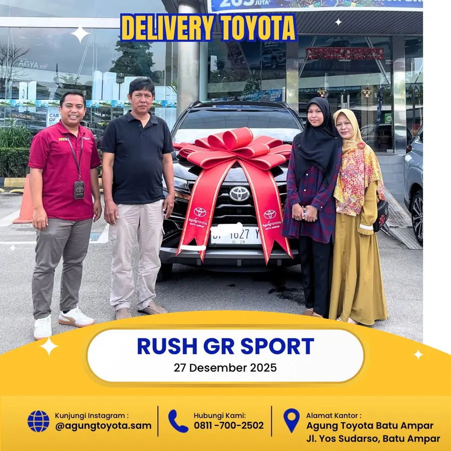 Serah terima unit Toyota Rush GR Sport bersama Pak Desriwandi