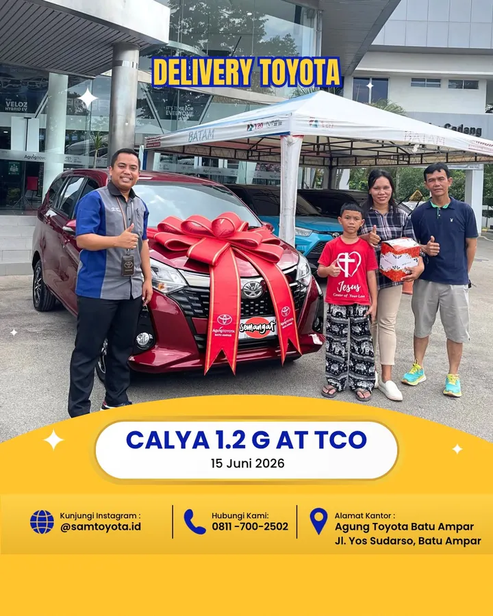 Serah terima unit Toyota Calya bersama Pak Hutagalung & Keluarga