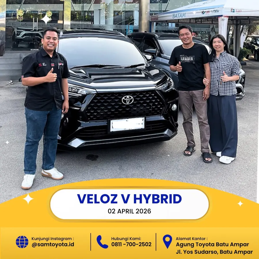 Serah terima unit Toyota Veloz Hybrid bersama Pak Jucki & Keluarga